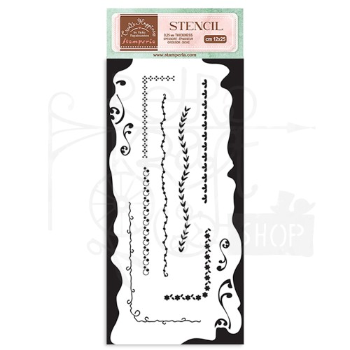 Szablon maska 12x25cm Welcome Home Borders KSTDL79 Stamperia