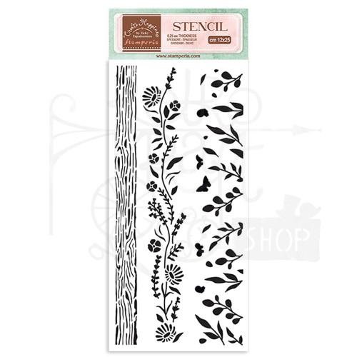 Szablon maska 12x25cm Welcome Home Nature KSTDL77 Stamperia
