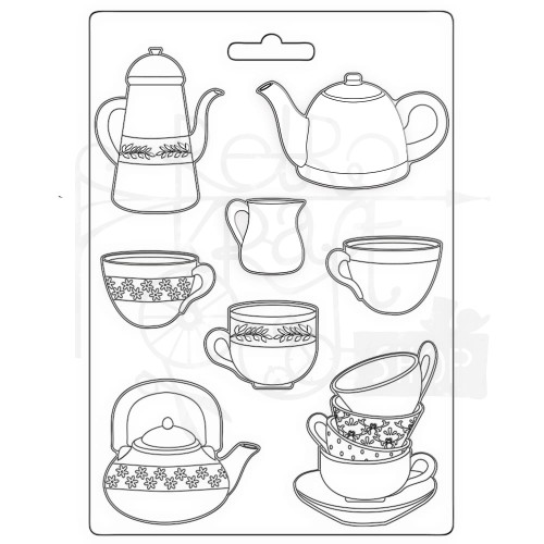 Foremka tekstura A5 Welcome Home Cups K3PTA5643 Stamperia