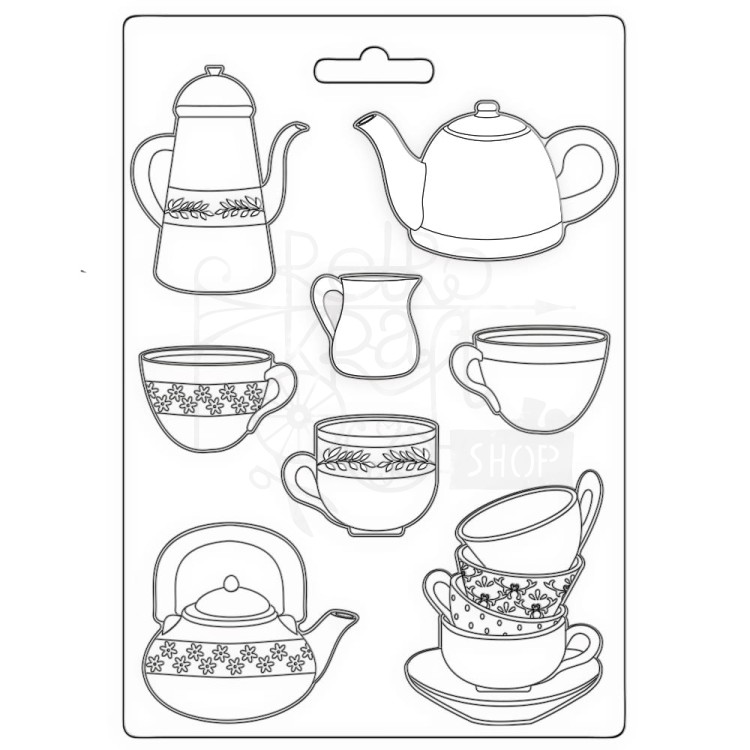 Foremka tekstura A5 Welcome Home Cups K3PTA5643 Stamperia