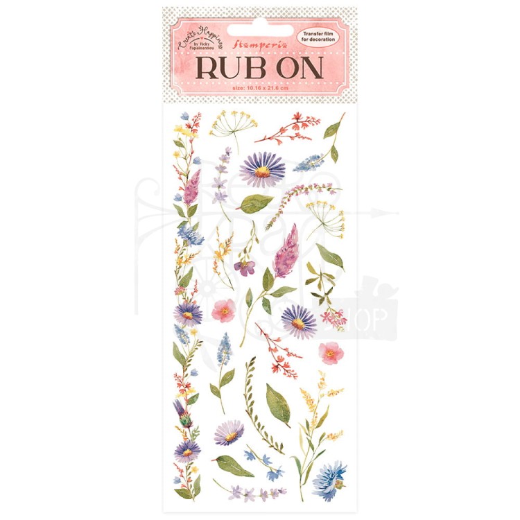 Rub-On transfer 10x21.6cm Welcome Home DFLRB17 Stamperia