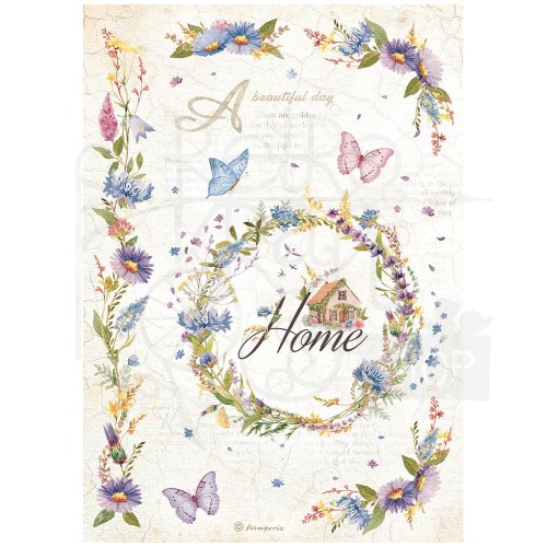 Papier ryżowy A4 Welcome Home Garland DFSA4745 Stamperia