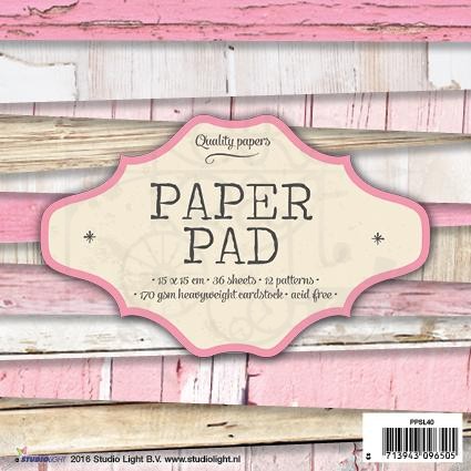 Zestaw papierów 15x15 Różowe deski Quality Papers PPSL40 StudioLight