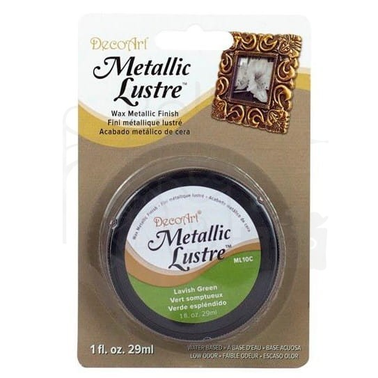 Wosk metaliczny Metallic Lustre Wax lavish green 29ml ML10C DecoArt