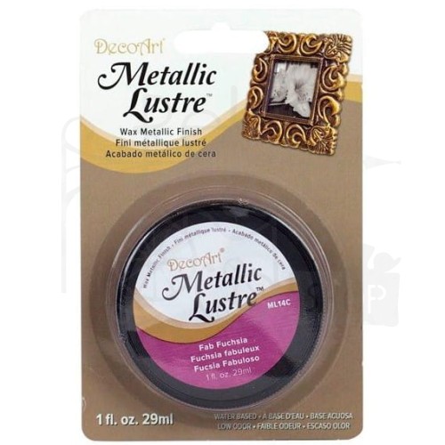 Wosk metaliczny Metallic Lustre Wax fab fuchsia 29ml ML14C DecoArt