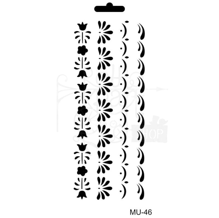 Szablon maska 10x25 Szlaczki MU46 Cadence