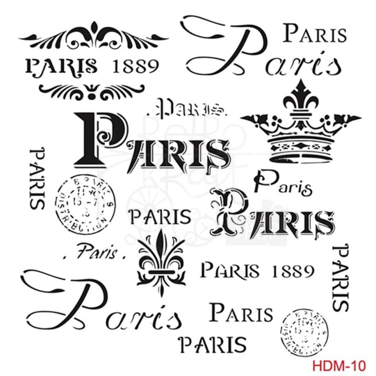 Szablon maska 25x25 Home Decor Paris HDM10 Cadence
