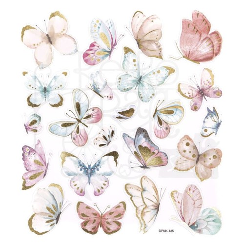 Naklejki - boho butterflies 22szt DPNK-135 dpCraft