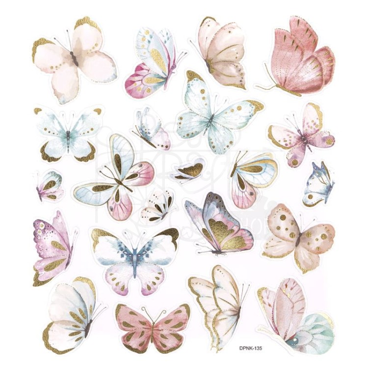 Naklejki - boho butterflies 22szt DPNK-135 dpCraft