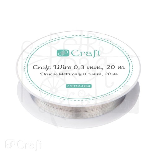 Drucik metalowy 0.3mm 20m - srebrny CEDR-004 dpCraft