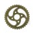 Trybik metalowy zębatka 23mm - wzór nr 6 - brąz