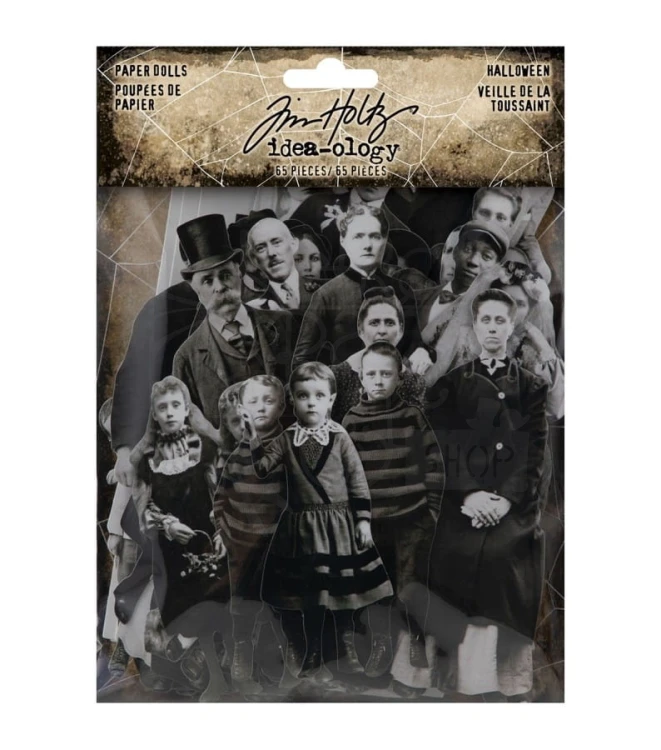 Portrety vintage Idea-Ology Paper Dolls Halloween 65szt TH94266 Tim Holtz