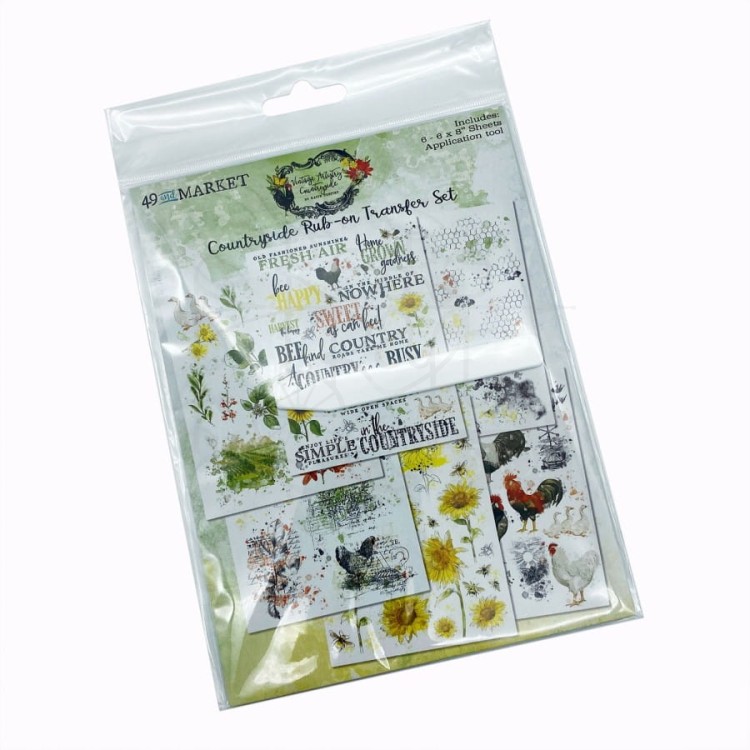 Rub-on transfer 15x20cm Vintage Artistry Countryside 6 arkuszy VAC38725 49 and Market