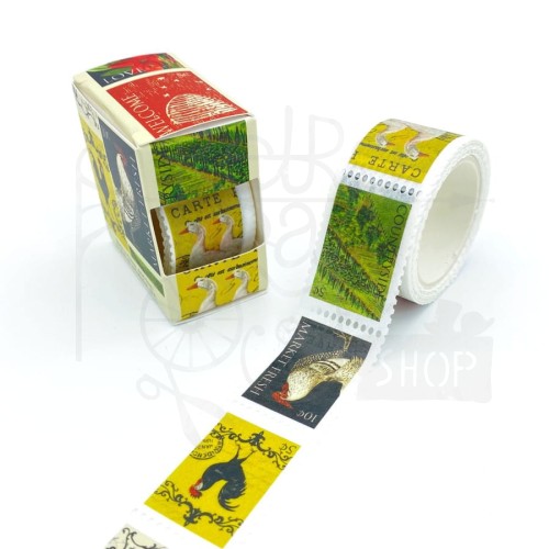 Taśma washi tape Postage Stamp znaczki pocztowe VAS38800 49 and Market