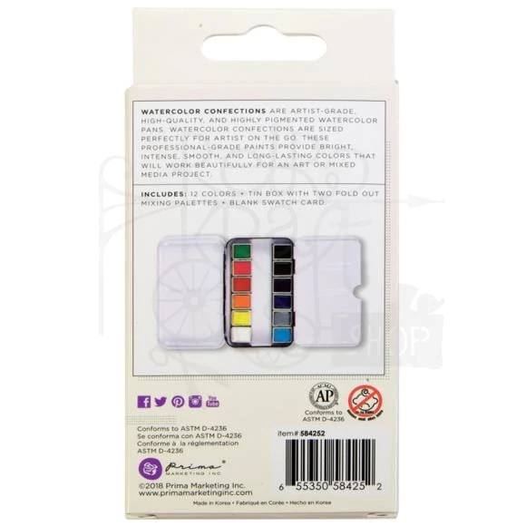 Farby akwarelowe 12 kolorów Watercolor The Classics 584252 Prima