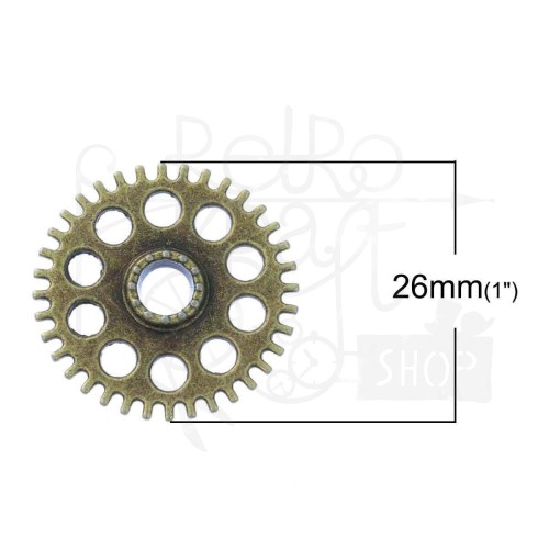 Metalowy trybik 2,6 cm wzór 1