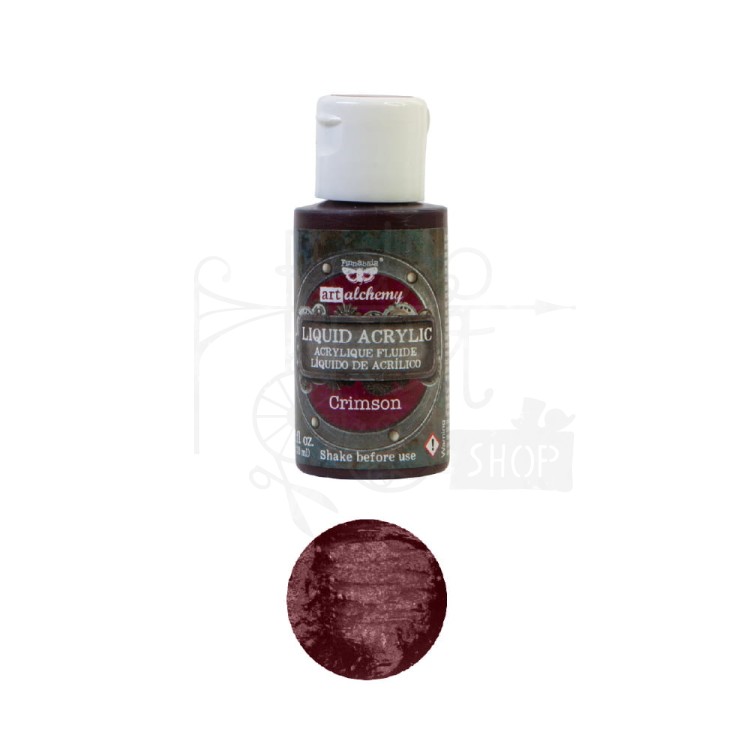 Farba Liquid Acrylic Crimson Finnabair 30ml 968298 Prima
