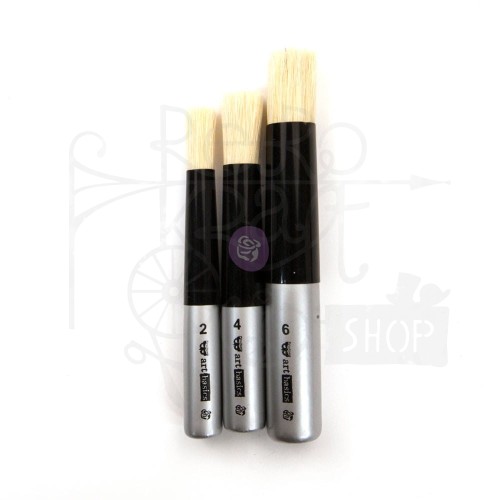 Pędzle do szablonów wosków Finnabair Art Basics Dabbing Brush 3szt 965228 Prima