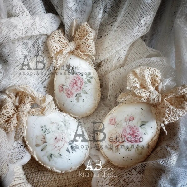 Papier ryżowy A4 kwiaty pastelowe shabby chic 0518 ABstudio