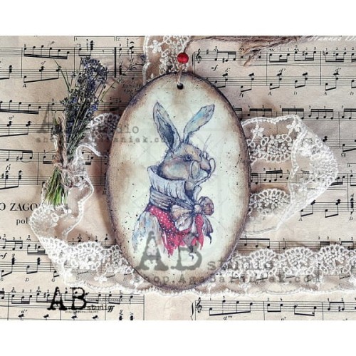 Papier ryżowy A4 magiczne zające 0221 ABstudio