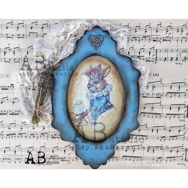 Papier ryżowy A4 magiczne zające 0221 ABstudio