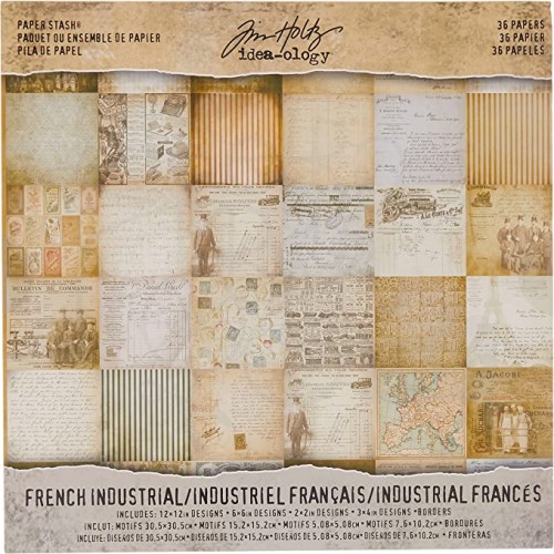 Zestaw papierów 30x30 French Industrial TH93052 Tim Holtz