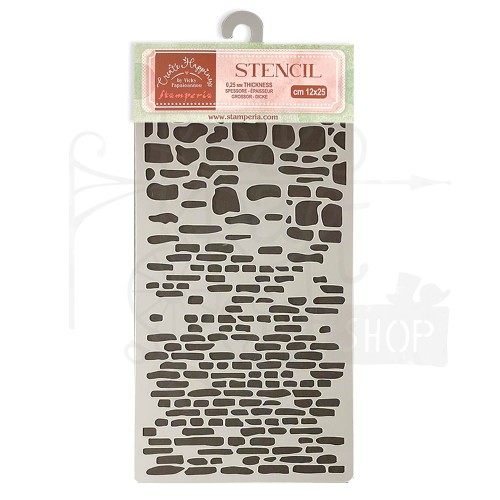 Szablon maska 12x25cm Welcome Home Bricks Mur cegły KSTDL74 Stamperia