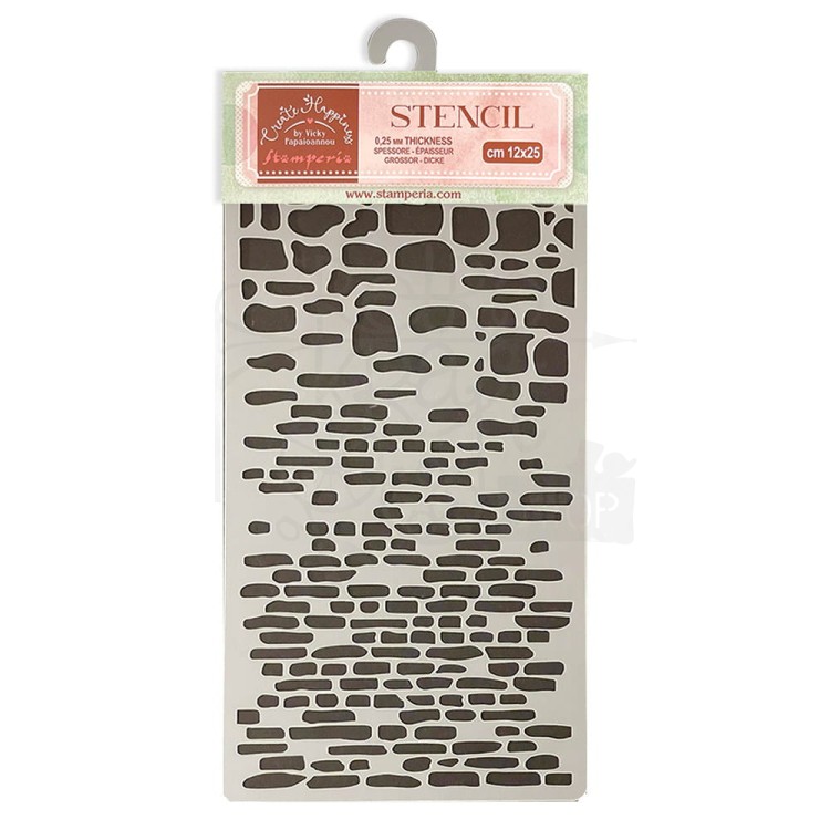 Szablon maska 12x25cm Welcome Home Bricks Mur cegły KSTDL74 Stamperia
