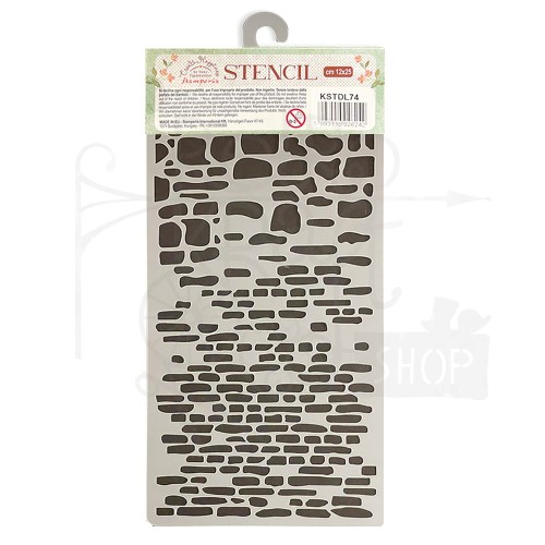 Szablon maska 12x25cm Welcome Home Bricks Mur cegły KSTDL74 Stamperia