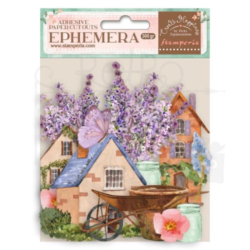 Ozdoby papierowe samoprzylepne Ephemera Welcome Home Village DFLCT12 Stamperia