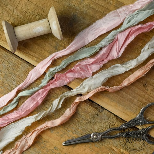 Zestaw gniecionych wstążek vintage Passion 5 sztuk 120cm OLDM-13 Old Fashion Ribbon