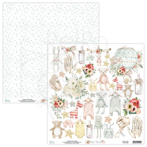 Papier 30x30 arkusz elementów do wycinania Tiny Miracle MT-TIN-09 Mintay