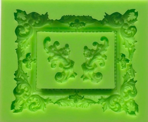 Foremka silikonowa ramka i ornamenty