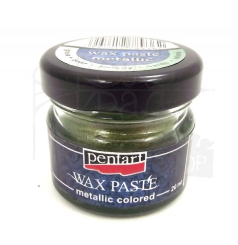Pasta woskowa zieleń jasna metaliczna 20ml 26685 Pentart