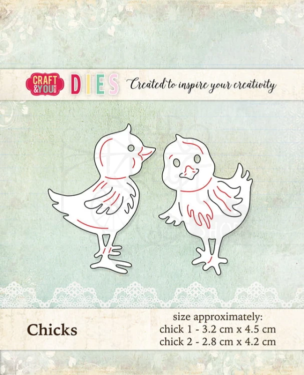 Wykrojnik Chicks kurczaczki 2szt CW015 Craft&amp;You Design