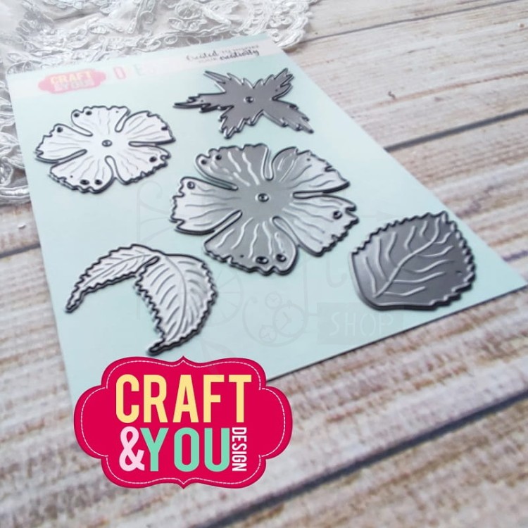 Wykrojnik Rose with leaves Róża z listkami CW232 Craft&amp;You Design