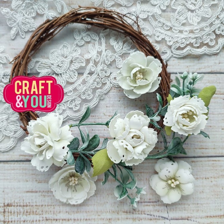 Wykrojnik Rose with leaves Róża z listkami CW232 Craft&amp;You Design