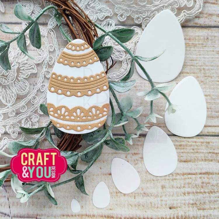 Wykrojnik Lace Eggs Koronkowe jajka CW216 Craft&amp;You Design