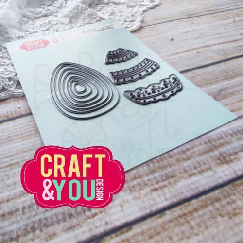Wykrojnik Lace Eggs Koronkowe jajka CW216 Craft&amp;You Design