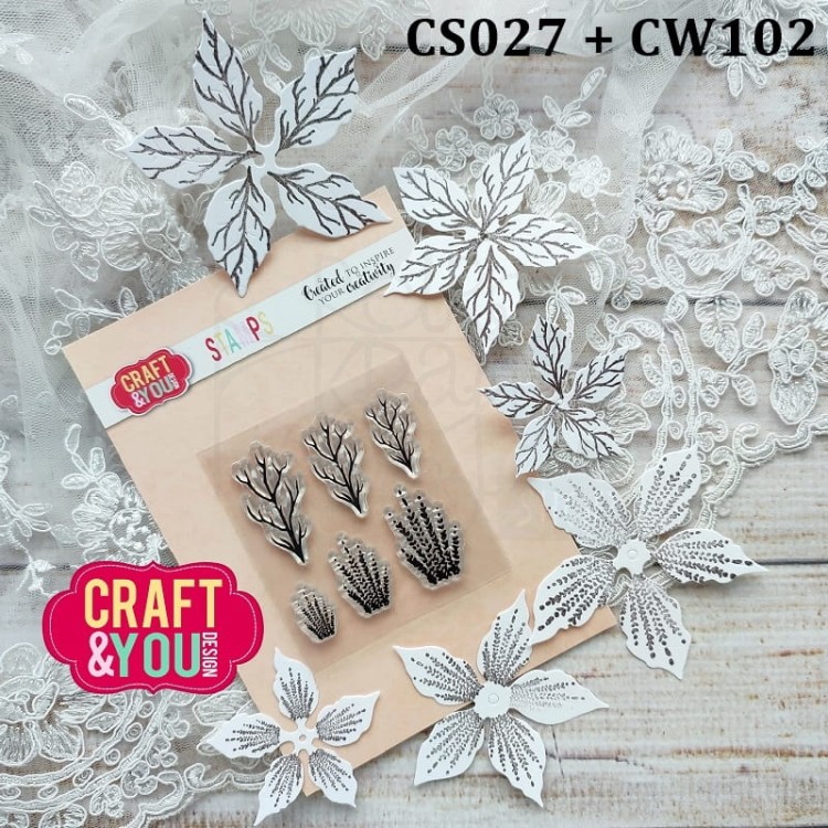 Stempel akrylowy Flower Stamens 4 Pręciki 4 CS027 Craft&amp;You Design