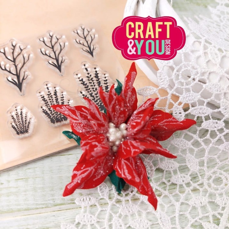 Stempel akrylowy Flower Stamens 4 Pręciki 4 CS027 Craft&amp;You Design