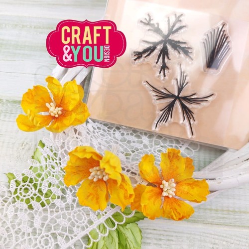 Stempel akrylowy Flower Stamens 3 Pręciki 3 CS026 Craft&amp;You Design
