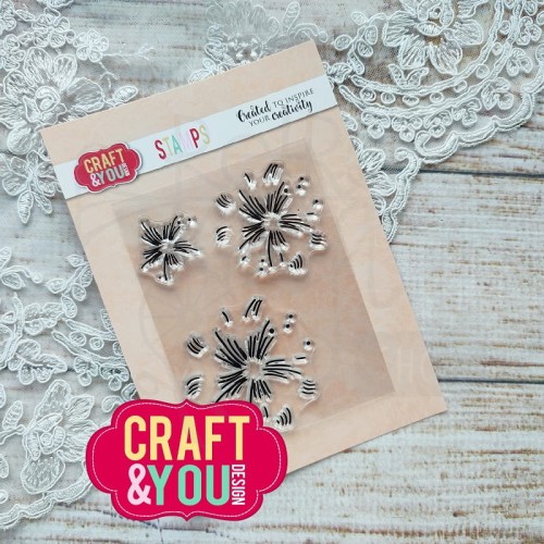 Stempel akrylowy Flower Stamens 2 Pręciki 2 CS025 Craft&amp;You Design
