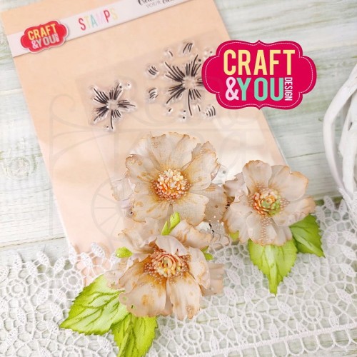 Stempel akrylowy Flower Stamens 2 Pręciki 2 CS025 Craft&amp;You Design