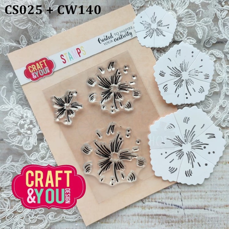 Stempel akrylowy Flower Stamens 2 Pręciki 2 CS025 Craft&amp;You Design