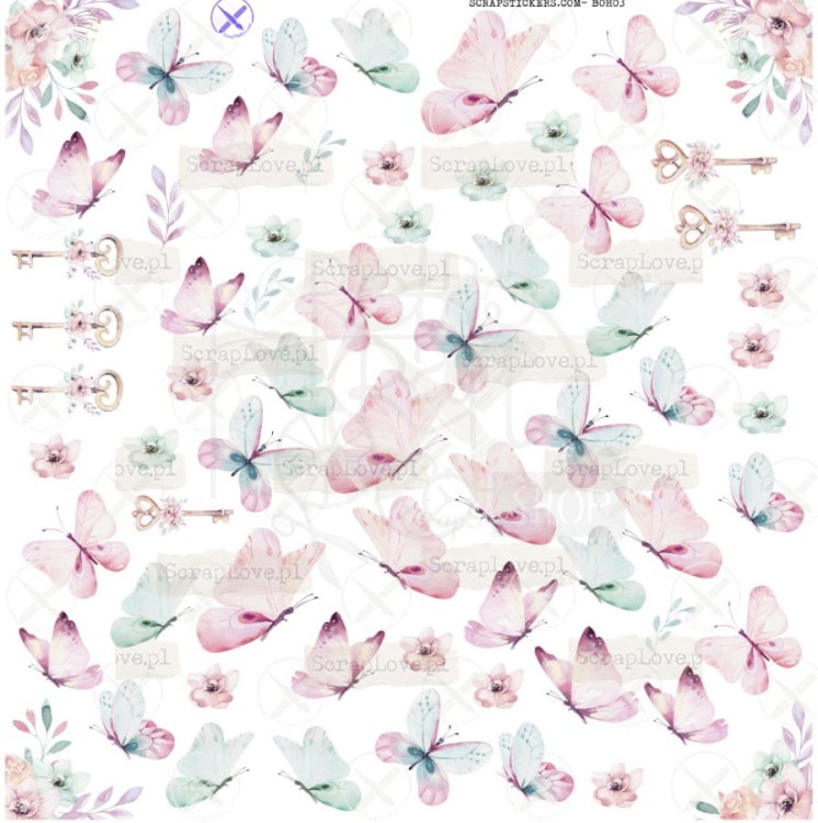 Naklejki do scrapbookingu i art journalingu Boho 3 - ScrapLove