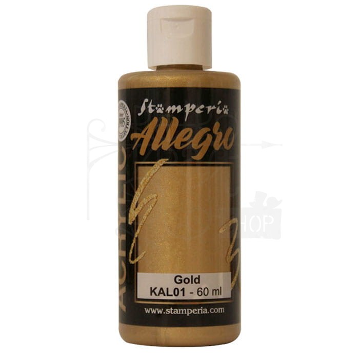 Farba akrylowa Allegro Złoty 60ml KAL01 Stamperia