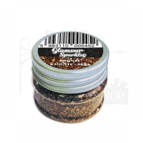 Kamyczki błyszczące Glamour Sparkles Brązowe 40g K3GGS16 Stamperia