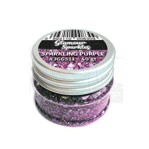 Kamyczki błyszczące Glamour Sparkles Liliowe 40g K3GGS13 Stamperia