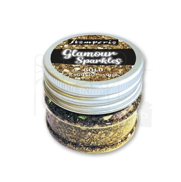 Kamyczki błyszczące Glamour Sparkles Złote 40g K3GGS02 Stamperia